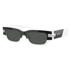 New VERSACE Black Rectangle VE4465 5459/87 Sunglasses Women